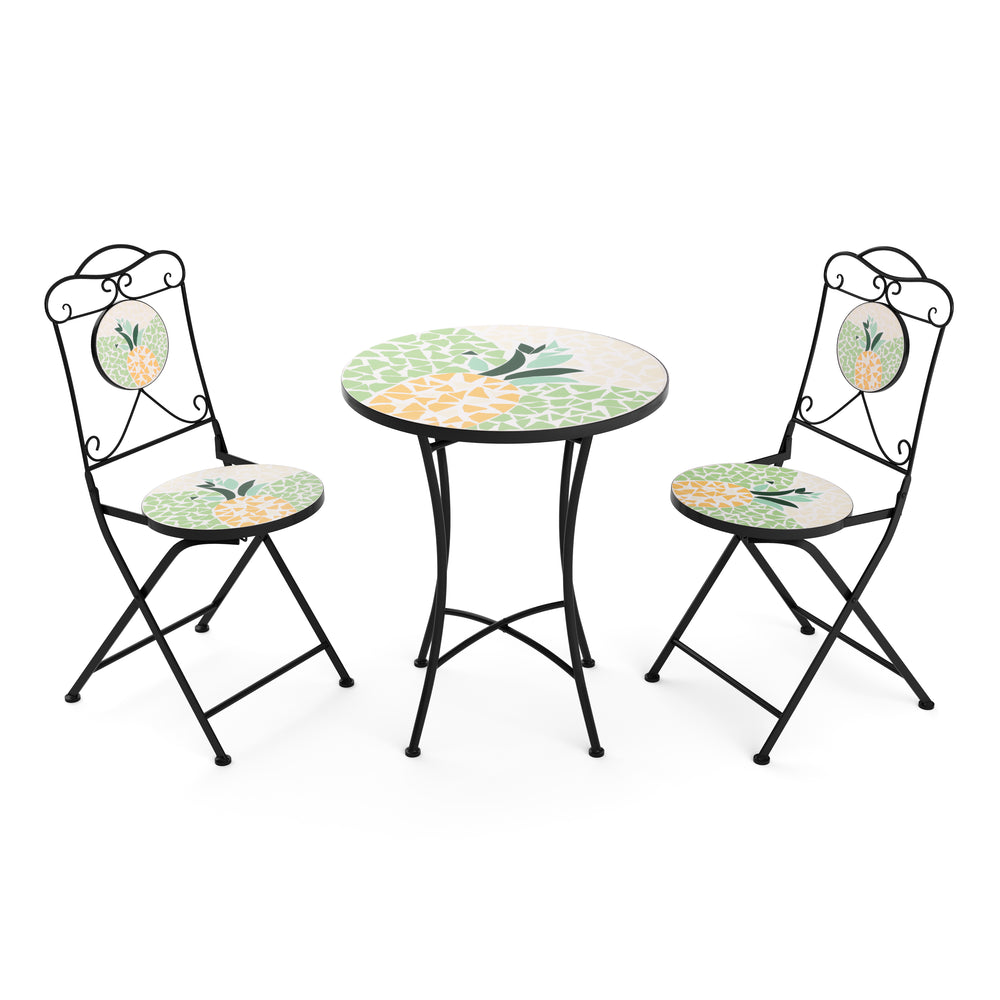 Set da bistrot MOSAIK 3 pezzi ananas