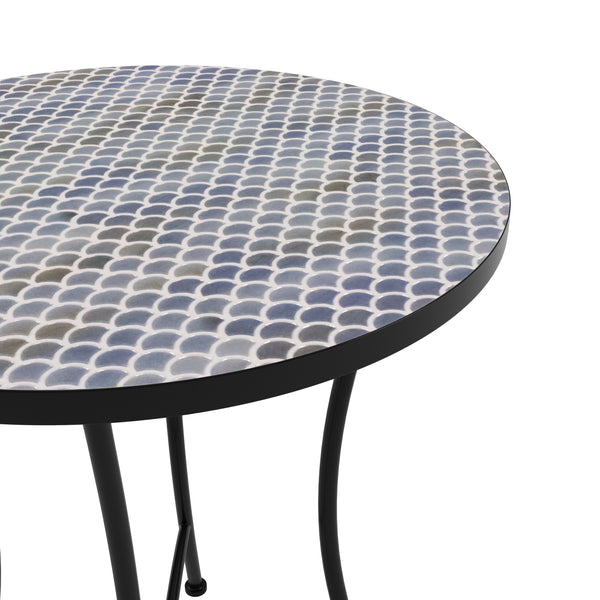 Bistroset MOSAIK 3-teilig Perle blau/grau