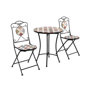 Bistroset MOSAIK 3-teilig Quadrate bunt