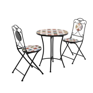 Bistroset MOSAIK 3-teilig Quadrate bunt