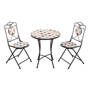 Bistroset MOSAIK 3-teilig Quadrate bunt