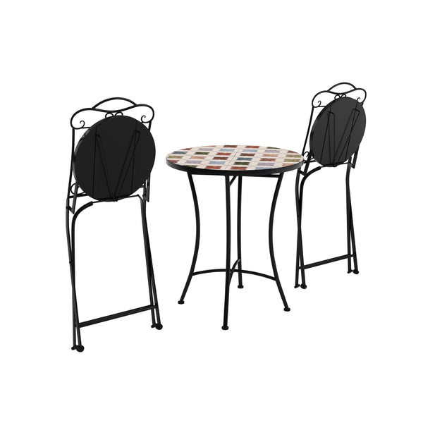 Bistroset MOSAIK 3-teilig Quadrate bunt