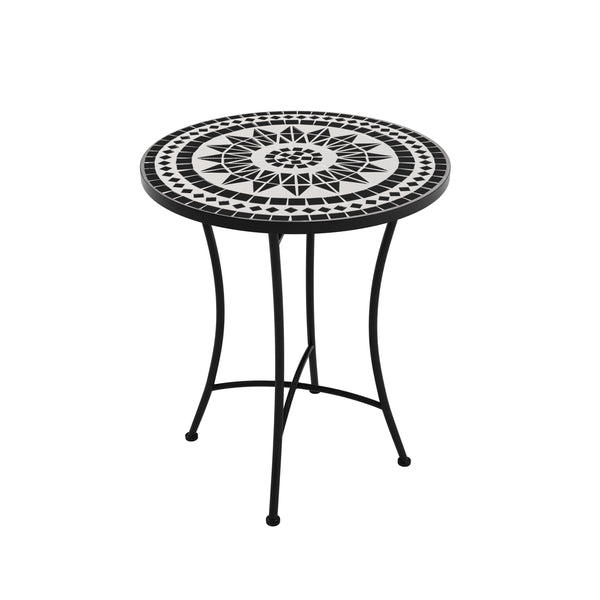 Bistroset MOSAIK 3-teilig schwarz/weiss