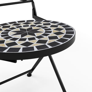 Bistroset MOSAIK 3-teilig schwarz