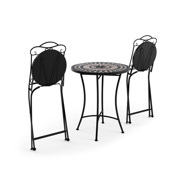 Bistroset MOSAIK 3-teilig schwarz