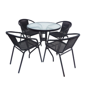 Gartenset mit Tisch + 4 Stühlen