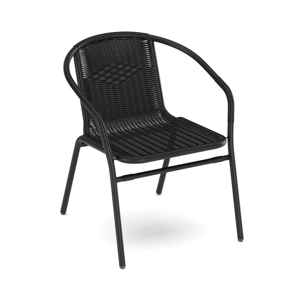 Gartenmöbel Tisch und Stühle schwarz