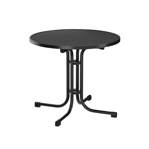 Bistrotisch Gartentisch RICO klappbar rund 80 x 70 cm schwarz