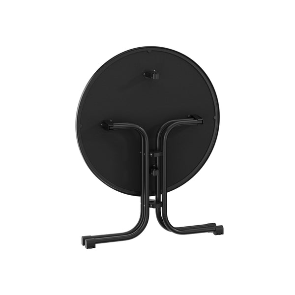 Bistrotisch Gartentisch RICO klappbar rund 80 x 70 cm schwarz