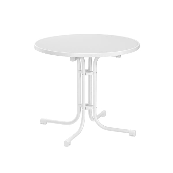 Bistrotisch Gartentisch RICO klappbar rund 80 x 70 cm weiss