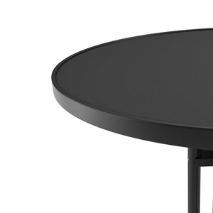 Bistrotisch Stehtisch MARTIN rund 70 x 110 cm schwarz