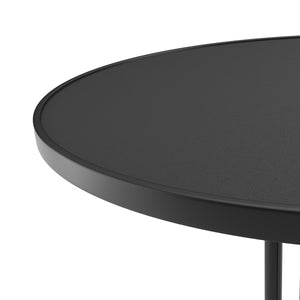 Bistrotisch Stehtisch MARTIN rund 80 x 110 cm schwarz