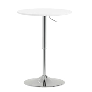 Bistrotisch Stehtisch ENZO rund 60 x 56 - 78 cm weiss/silber