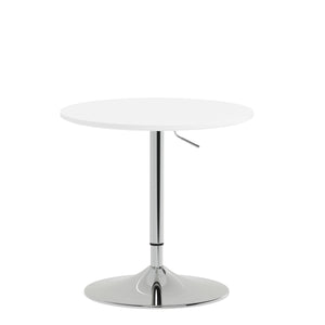 Bistrotisch Stehtisch ENZO rund 60 x 56 - 78 cm weiss/silber