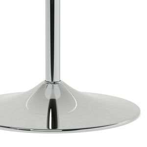 Bistrotisch Stehtisch ENZO rund 60 x 56 - 78 cm weiss/silber