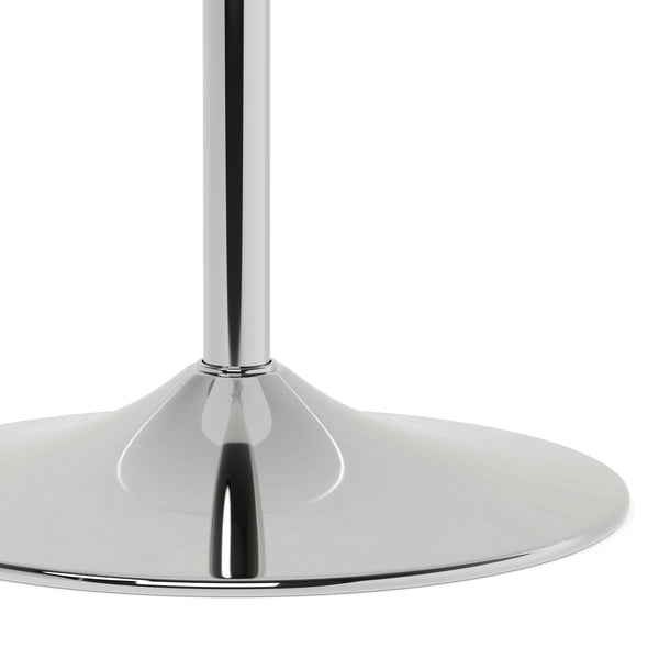Bistrotisch Stehtisch ENZO rund 60 x 56 - 78 cm weiss/silber