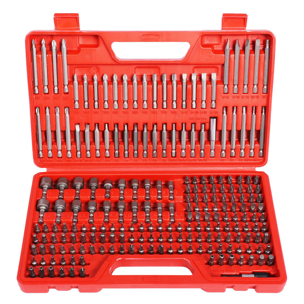 Valigetta con set di punte, 208 pezzi