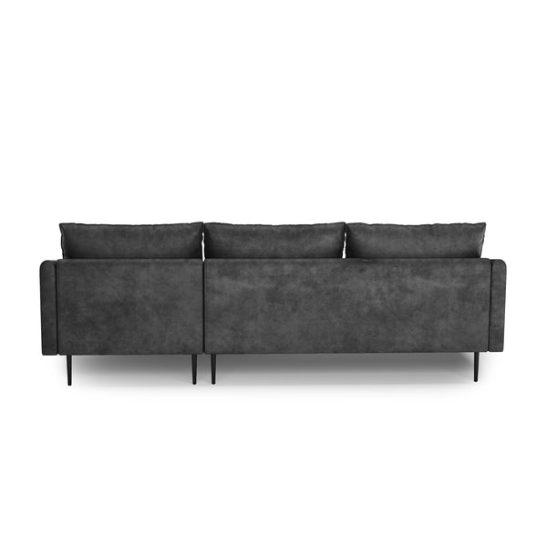 Ecksofa Leder LIV rechts anthrazit