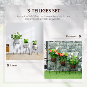 Blumenständer 3er Set Metall