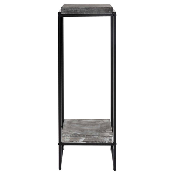 Blumentisch JAM-K71 Beistelltisch FSC Metall dunkelgrau 101cm