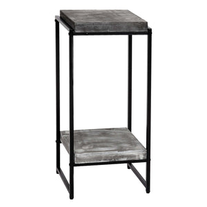 Blumentisch JAM-K71 Beistelltisch FSC Metall dunkelgrau 82cm
