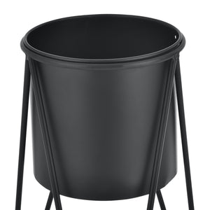 Set di 2 supporti per piante in metallo Hedera, neri