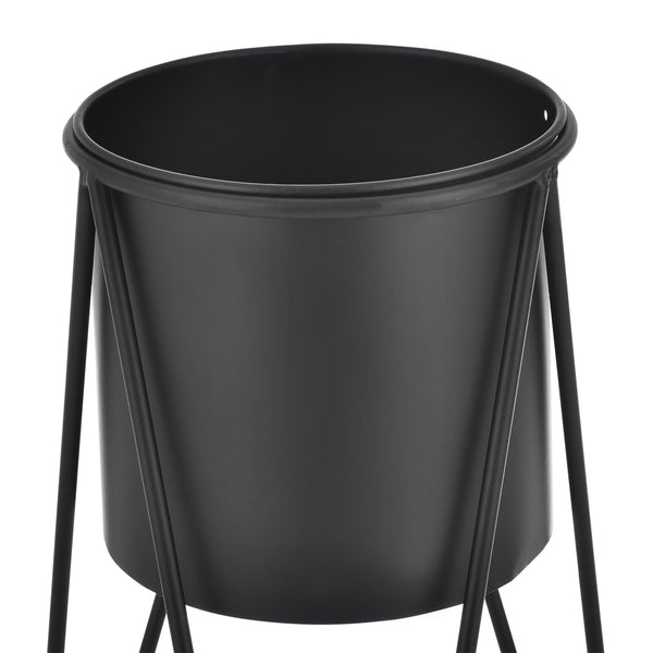 Set di 2 supporti per piante in metallo Hedera, neri