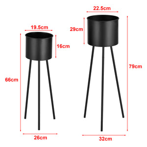 Set di 2 supporti per piante Dalhem neri