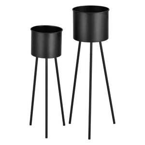 Set di 2 supporti per piante Dalhem neri