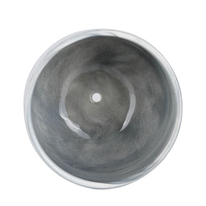 Blumentopf Dreibein Keramik grau