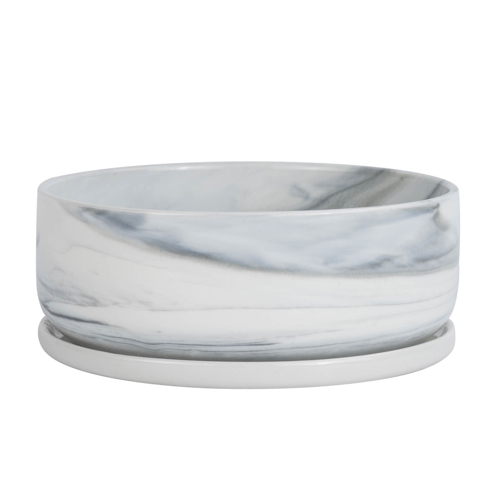 Vaso da fiori in ceramica grigia