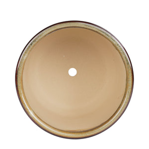 Blumentopf Keramik weiss/beige