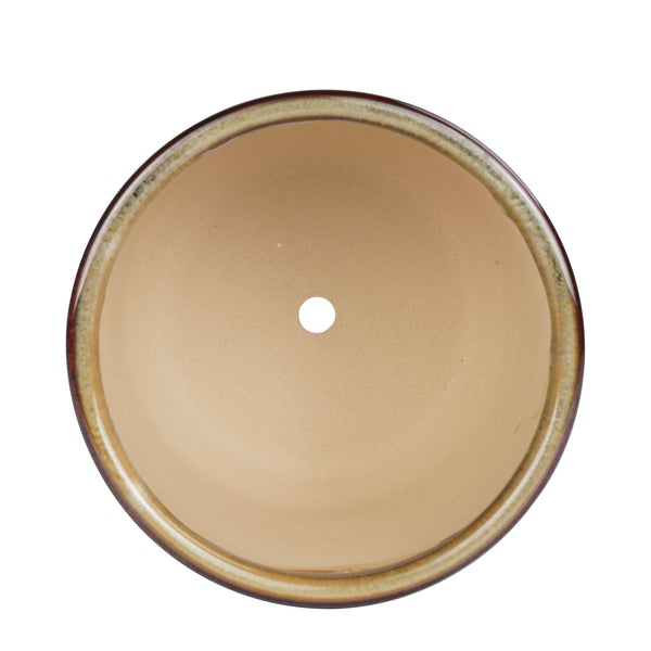 Blumentopf Keramik weiss/beige