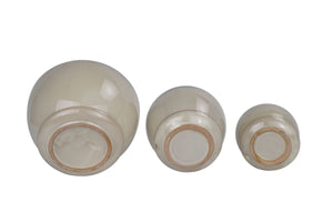 Blumentopf Keramik 3er Set beige/braun/blau
