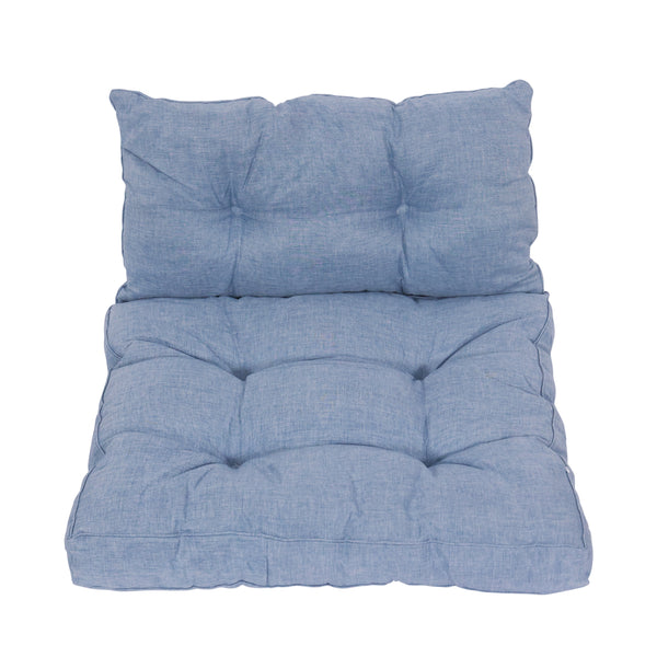 Outdoorkissen Bodenkissen 2er Set blau