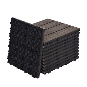 Bodenplatte BENTON 11er Set 30 x 30 cm braun