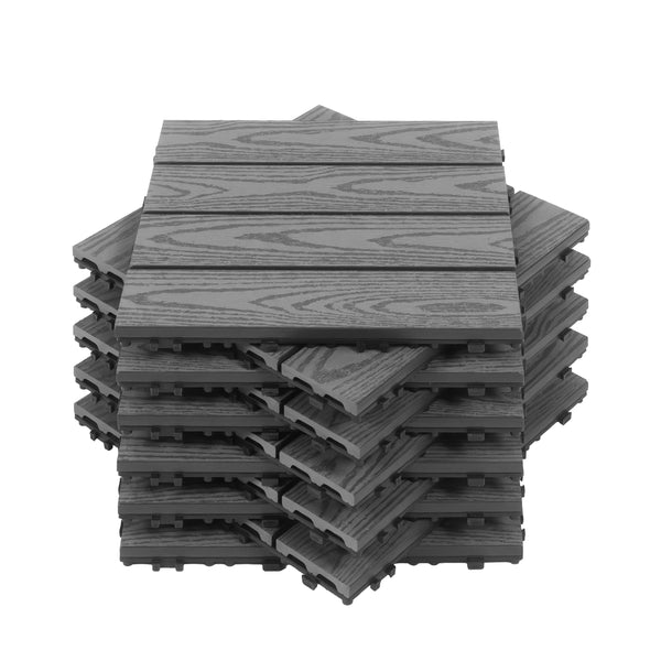 Bodenplatte BENTON 22er Set 30 x 30 cm anthrazit