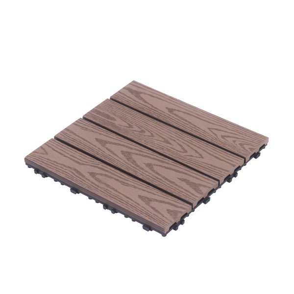 Bodenplatte BENTON 22er Set 30 x 30 cm braun