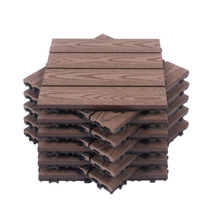 Bodenplatte BENTON 22er Set 30 x 30 cm braun