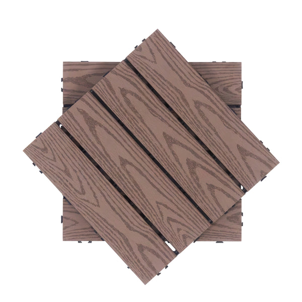 Bodenplatte BENTON 22er Set 30 x 30 cm braun