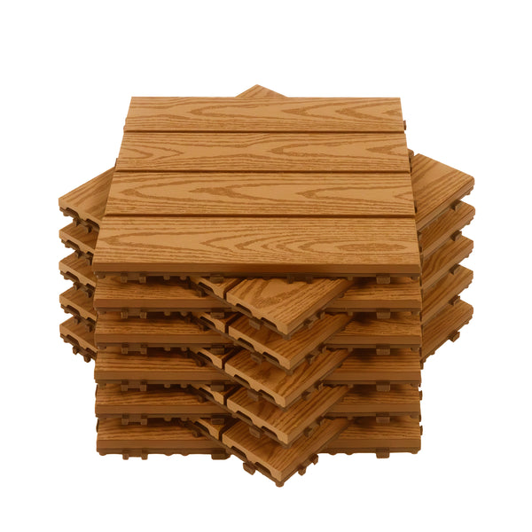 Bodenplatte BENTON 22er Set 30 x 30 cm hellbraun