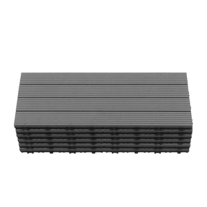 Bodenplatte DORTMUND 12er Set 60 x 30 cm anthrazit