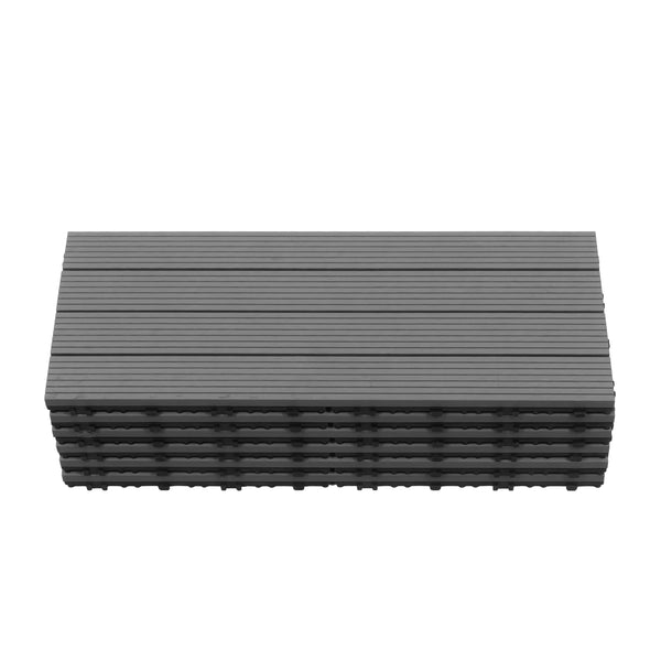 Bodenplatte DORTMUND 12er Set 60 x 30 cm anthrazit