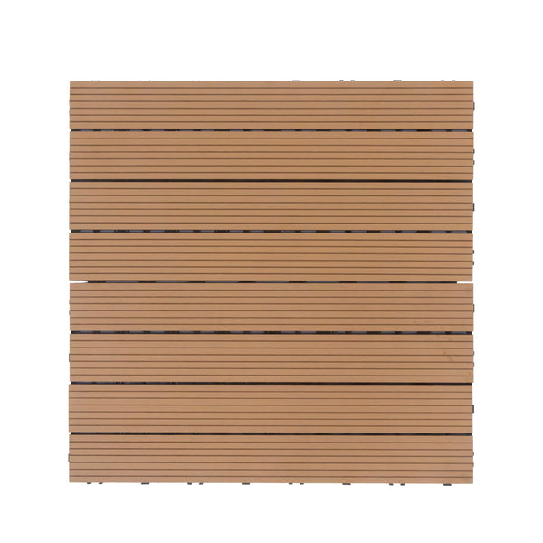 Bodenplatte DORTMUND 12er Set 60 x 30 cm hellbraun
