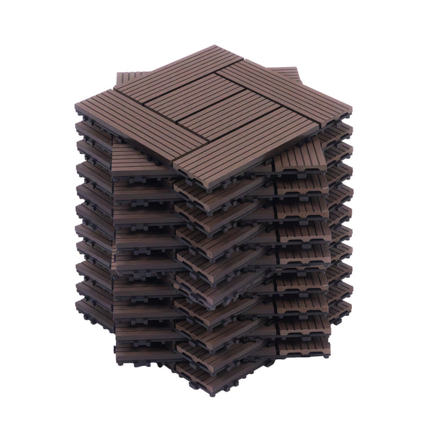 Bodenplatte FINIX 22er Set 30 x 30 cm braun