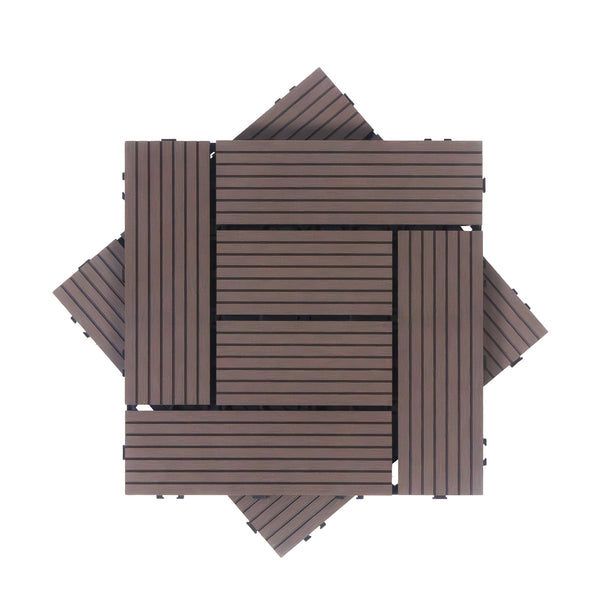 Bodenplatte FINIX 22er Set 30 x 30 cm braun