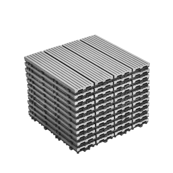 Bodenplatte PALMER 11er Set 30 x 30 cm grau