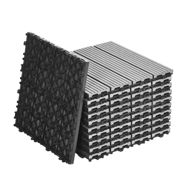 Bodenplatte PALMER 11er Set 30 x 30 cm grau