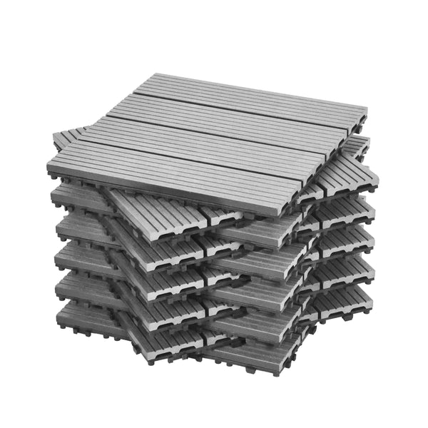 Bodenplatte PALMER 11er Set 30 x 30 cm grau
