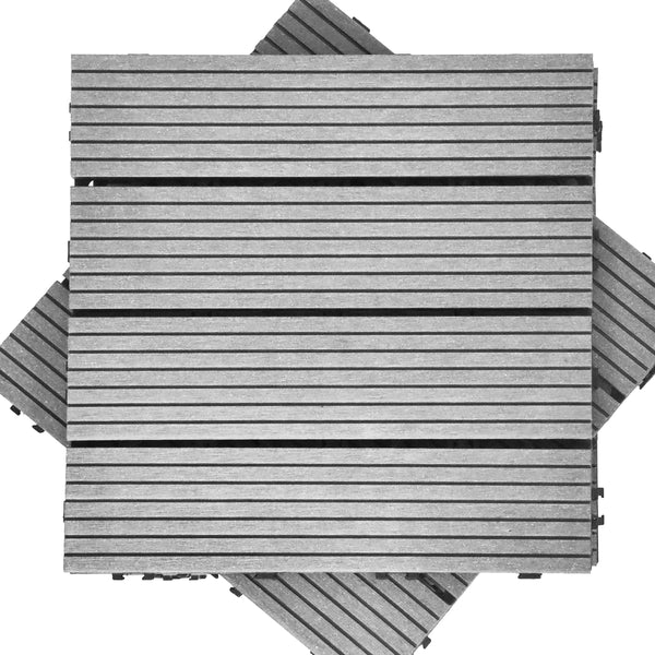 Bodenplatte PALMER 11er Set 30 x 30 cm grau
